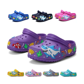 

Children Summer Cute Cartoon Sandals Quick-Dry Beach Clogs Slippers Light-weight Non-slip Wear-resistant Boy Girl Slip-on Shoes