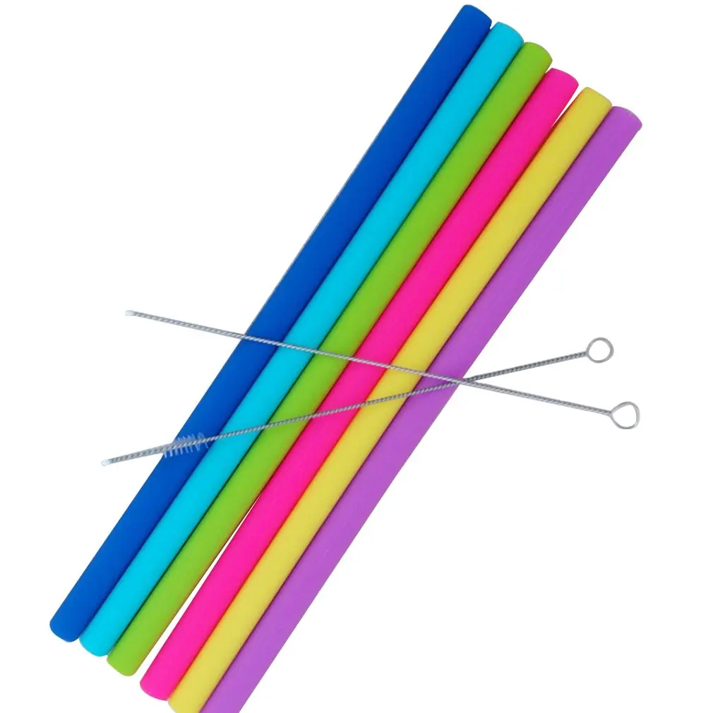 

Silicone Straws Silicone Straight Tube Juice Milk Tea Drink Straws Environmentally Friendly Silicone Straws Food Grade