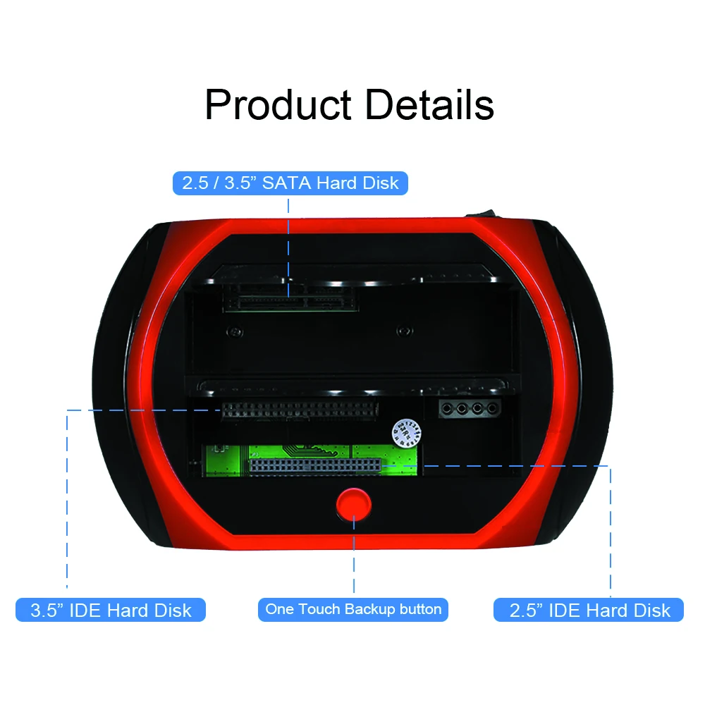 External hard drive case ssd enclosure hard drive enclosure hdd case enclosure DeepFox USB2.0/Type C to 2.5 3.5 Inch hard drive docking station USB3.0 SATA IDE dual slots