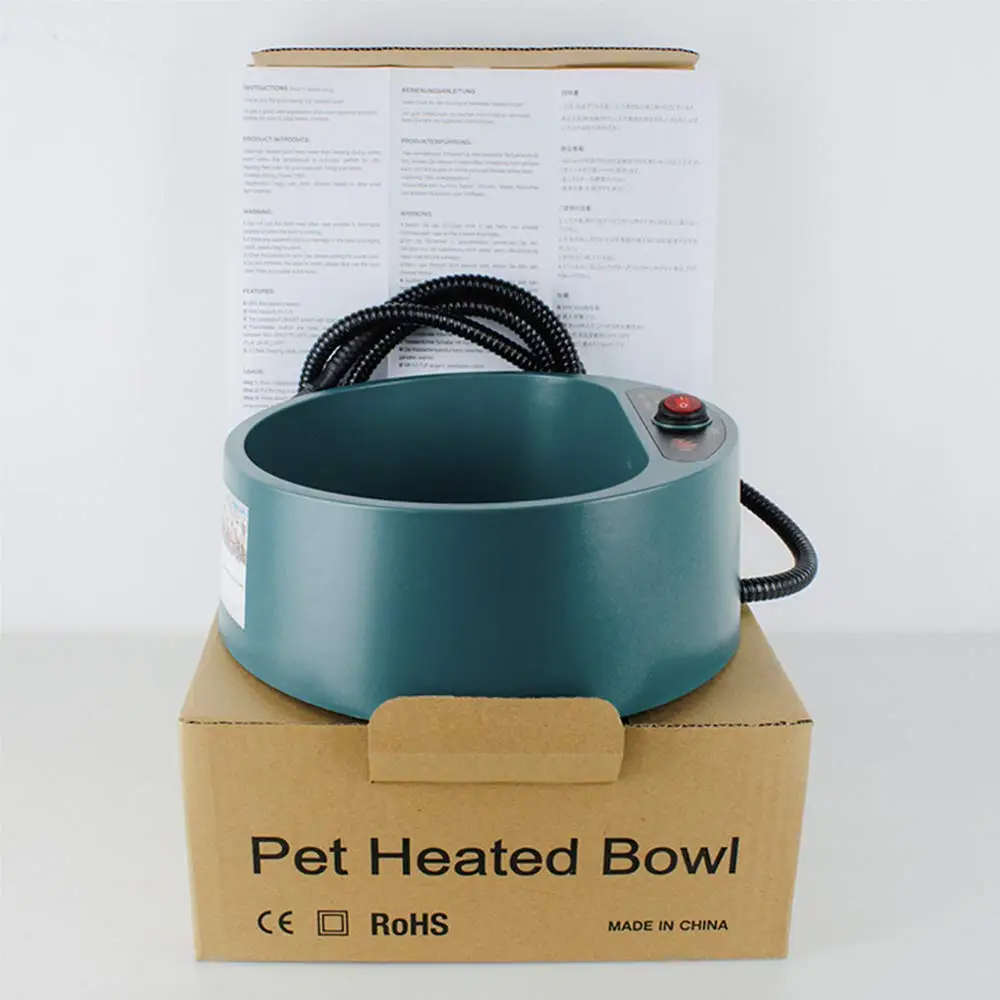 Миска для домашних собак для маленьких и больших собак щенков котов, зимняя миска для питья с подогревом, 220 В, продукт для домашних животных ЕС