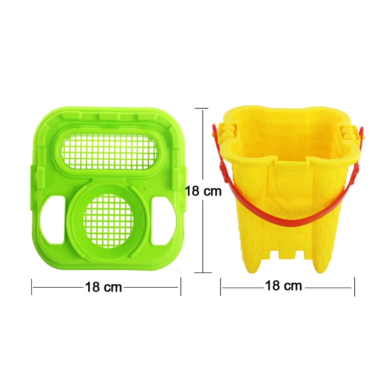 Finest  Beach Toys Castle Model For Children SandBox Set Kit Sea Sand Bucket Rake Hourglass Water Table Pla