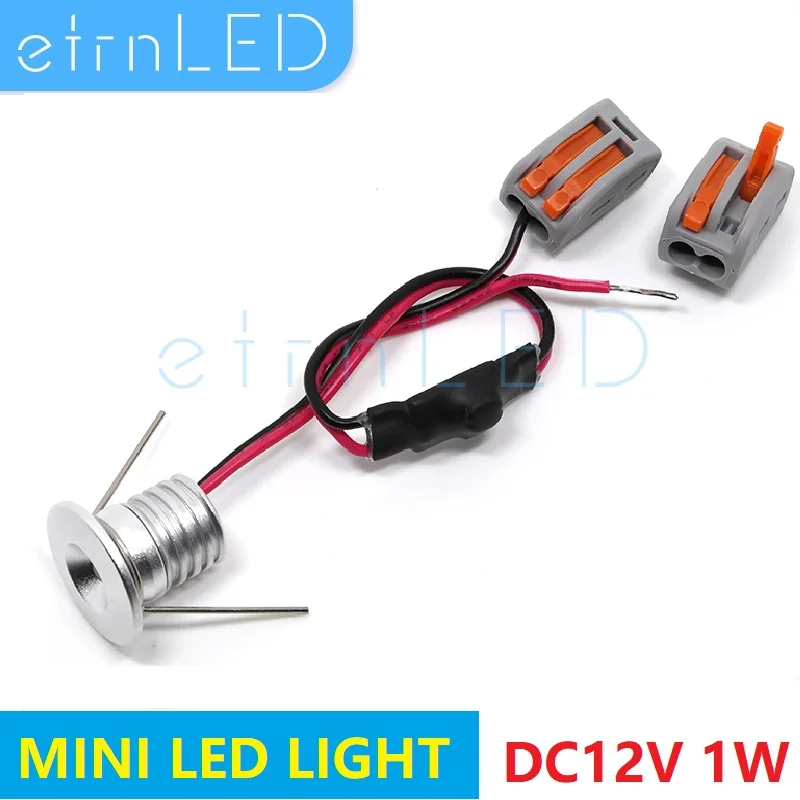 EtrnLED 1W 미니 Led 자리 12V 24V Recessed 램프 포커스 색상 주방 옷장 계단 쇼케이스 실내 천장 스포트 라이트 드라이버