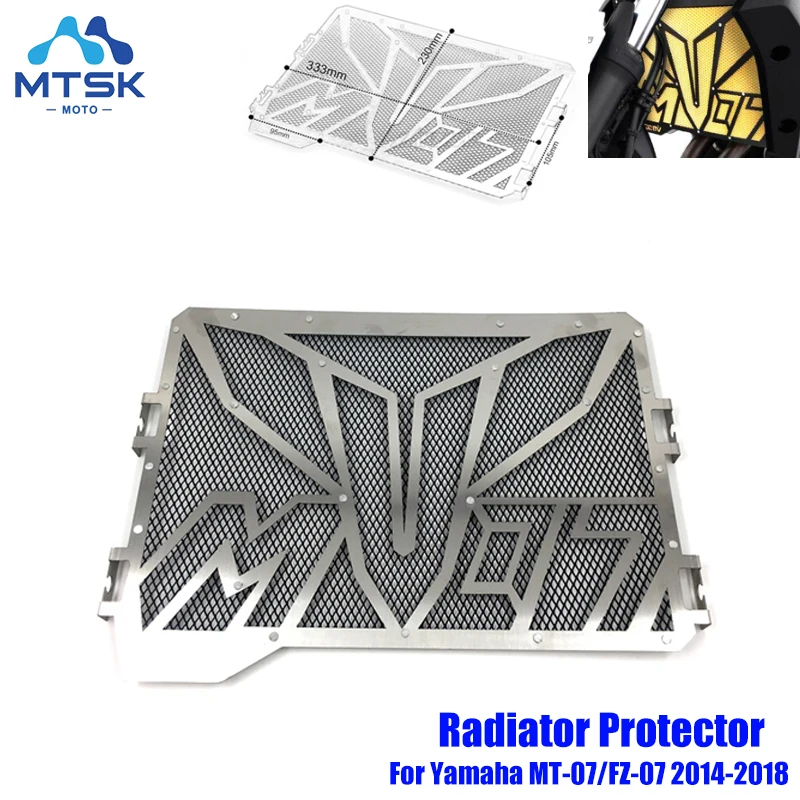 Radiator Grille Guard for YAMAHA FZ-07 2013-2019 Black Radiator Grill Cover//Protector