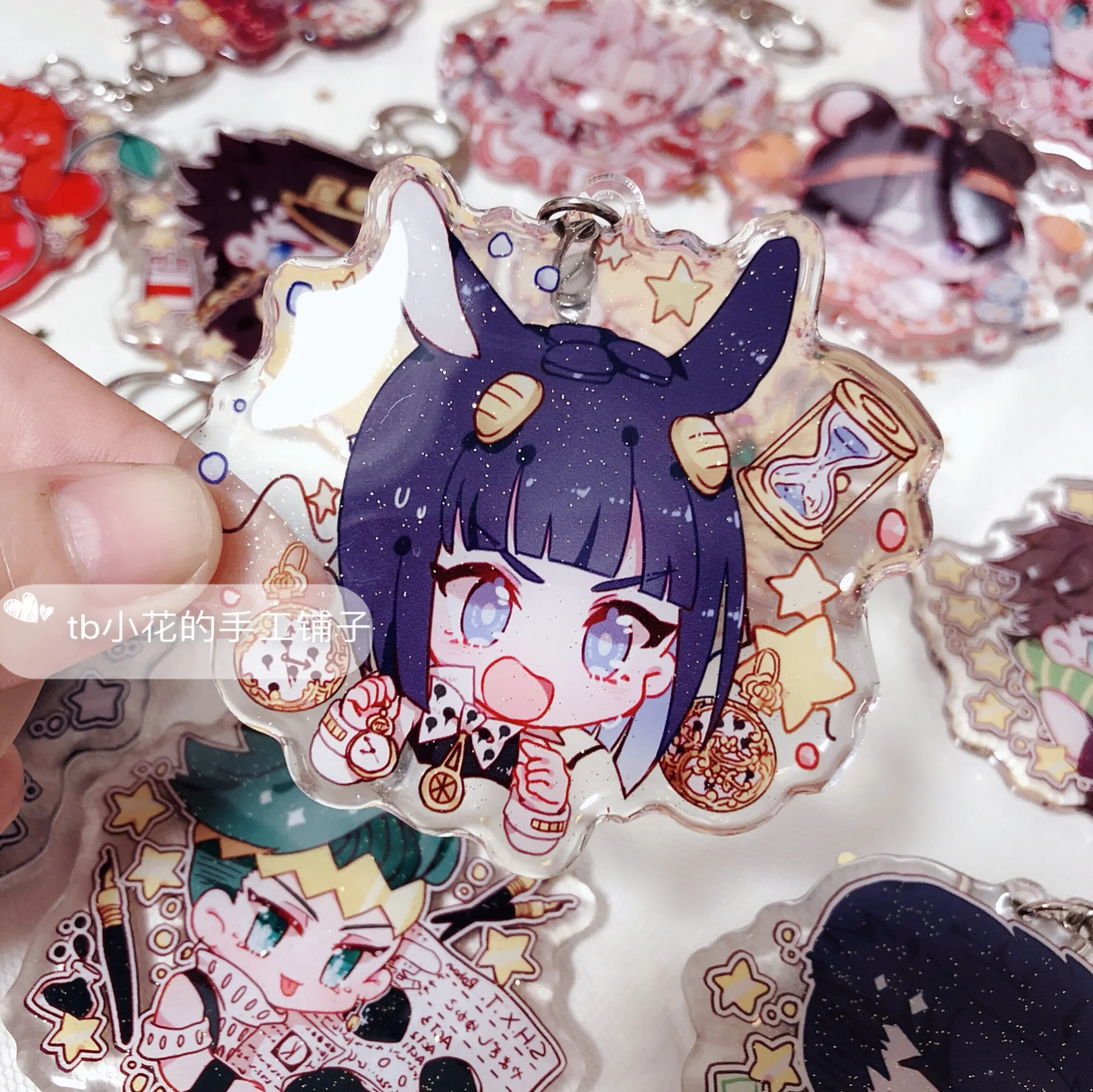 16 JOJO невероятное приключение Золотой ветер Bucciarati Kujo JotaroHigashikata Josuke фигурка Косплей акриловый брелок Подвеска для ключей - Цвет: 16
