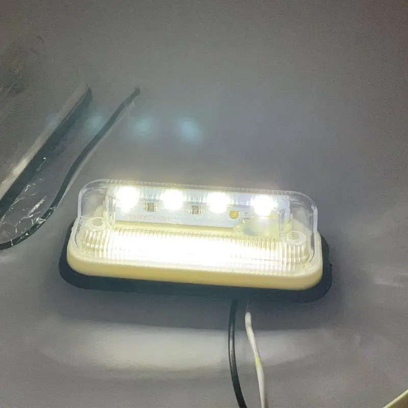 6 светодиодный полосатая форма номерной знак тег светильник черный лодка прицеп RV грузовик ухо крепление