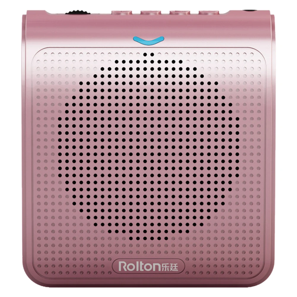 

Stereo Sound Brass Card Insert Music Play Mini Voice Amplifier Microphone With Waist Belt Speech USB Charging Guide