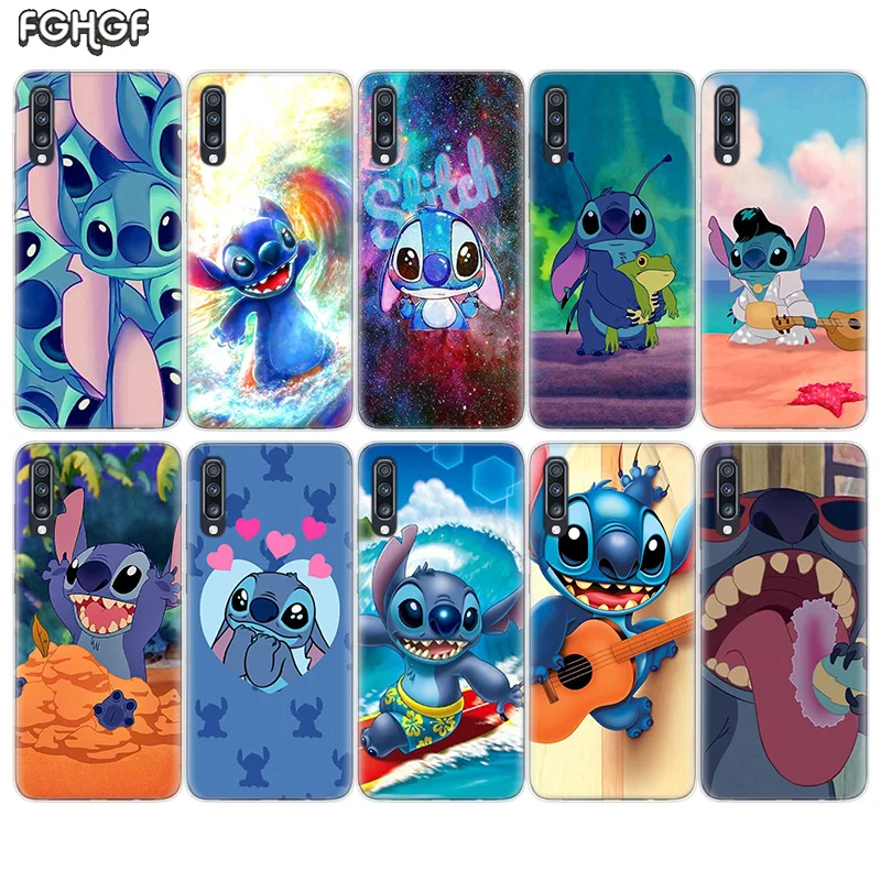 Steward Stitch Cartoon Rubber Case For Samsung Galaxy S9 S8 A6 A8 J4 J6 Plus + J8 A7 A9 2018 Note 10 Pro 9 8 S7 S6 Edge Cover |