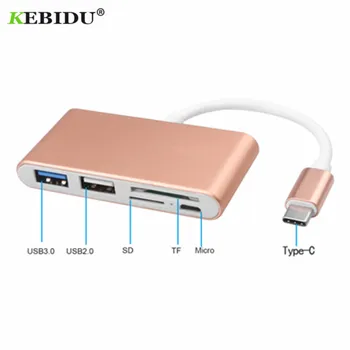 

KEBIDU USB Type C to Multi SD TF Micro SD Card Reader Adapter USB-C HUB OTG 3.0 Micro USB Combo Splitter for Macbook Air Pro