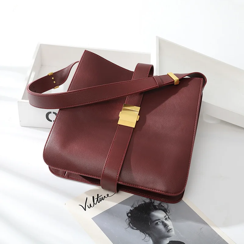 

Genuine Leather Woman Package Support Special Package 2019 Concise Portable Commute Package Capacity Single Shoulder