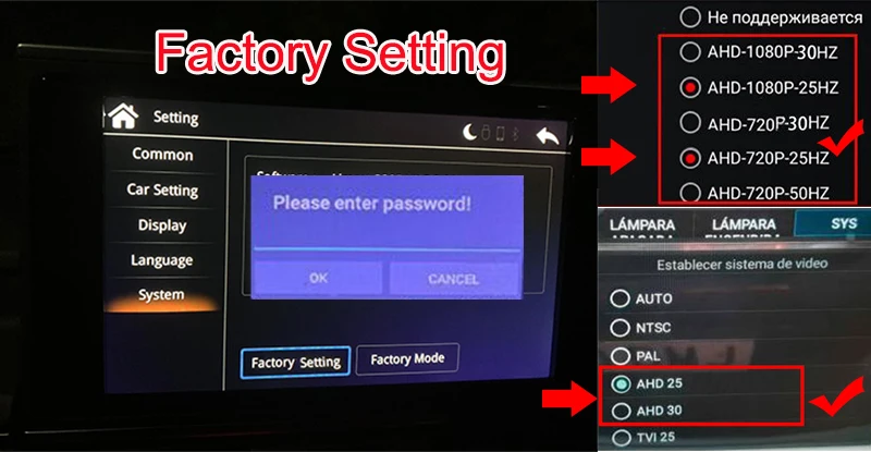 Waterproof Fisheye lens AHD Car Rear Reverse Camera 170 Degree CCTV No Parking Line Night Vision Backup AHD Rear View Camera