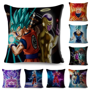 

Dragon Ball Z Son Goku Cartoon Vegeta Broli Pillow Case Linen 45*45 cm Cushion Cover for Sofa Home Decor Japan Anime Pillowcase