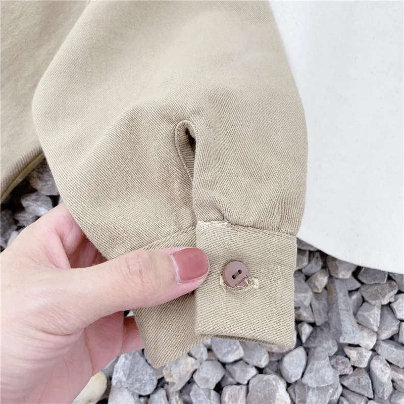 Fashion Baby Girl Boy Shirt Cotton Infant Toddler Child Blouse Thick Loose Outwear Spring Autumn Baby Casual Clothes 1-7Y