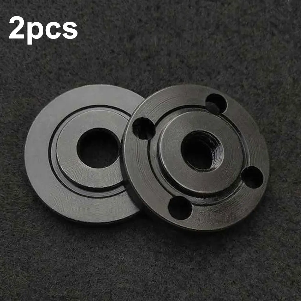 2pcs M14 Thread Angle Grinder Inner Outer Flange Nut Set Tools for 14mm Spindle Thread Power Tool Grinders Steel Lock Nuts