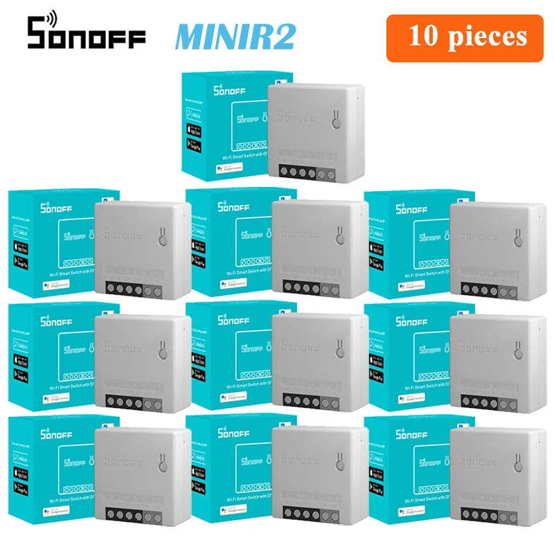 SONOFF MINIR2 Wifi DIY Switch Mini R2 2 Way Modules eWeLink APP Wireless Remote Control Work with Alexa Google Home Automation 