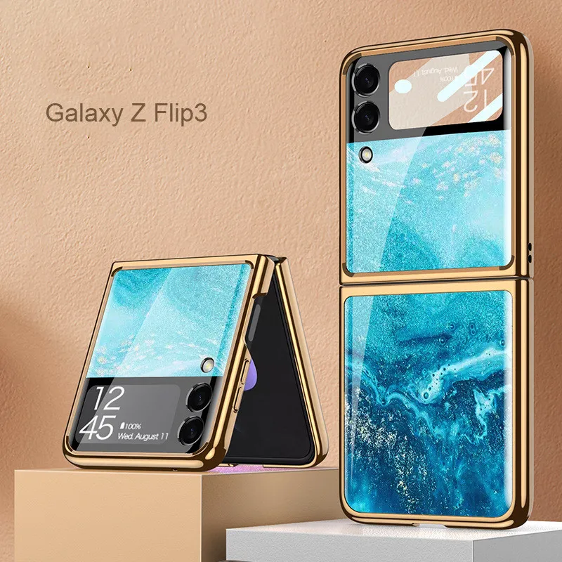 Marble Shockproof Hard Back Phone Case for Samsung Galaxy Z Flip 3