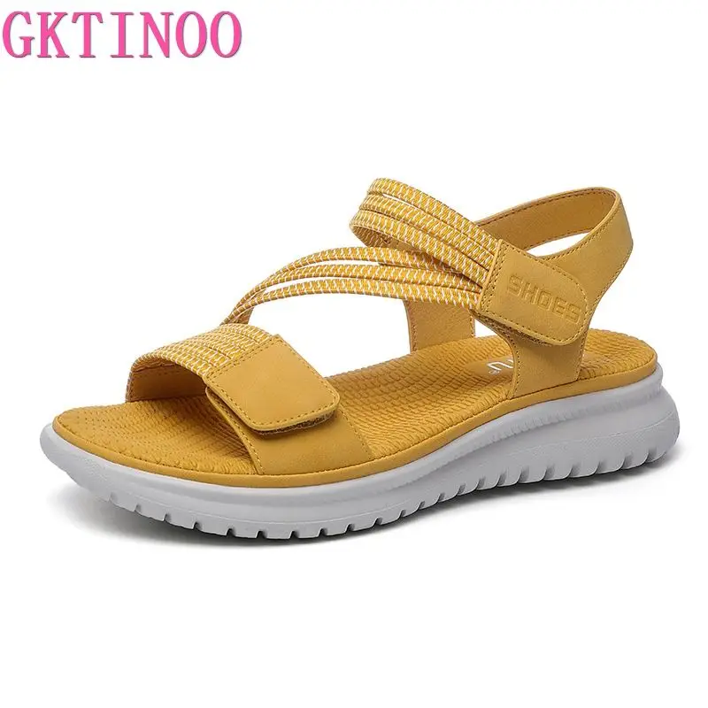 Women Sandals Beach Sandals Thick Sole Summer Shoes Casual Soft Plus Size 42