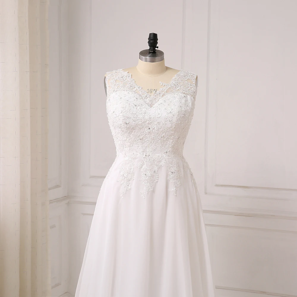 Jiayigong-Plus-Size-Wedding-Dress-White-Ivory-Cap-Sleeve-Applique-Beaded-Sequin-Chiffon-Beach-Bridal-Gowns (4)