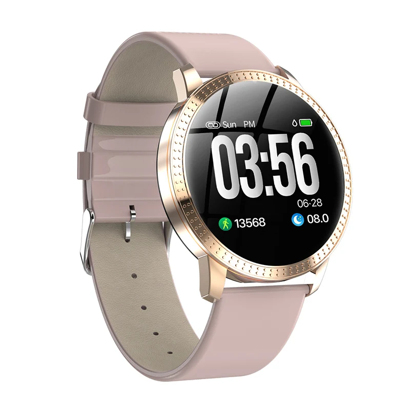 LEMFO CF18, 1,22 дюйма, Смарт-часы, мужские, водонепроницаемые, IP67, кровяное давление, мониторинг, металл, Starp, много спортивных режимов для Apple, Android - Цвет: Pink