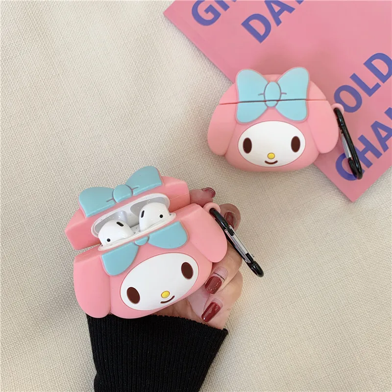 Милый 3D силиконовый чехол для наушников с рисунком Hallo Kitty для Apple Airpods2