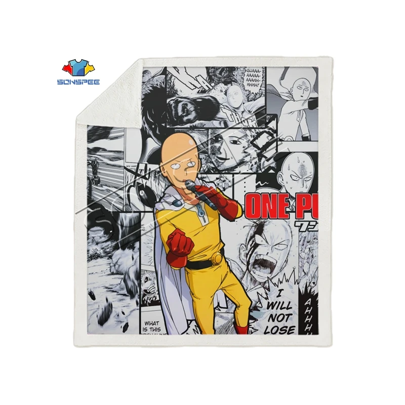 Аниме One PUNCH-MAN, Супермен, диван для путешествий, молодежное постельное белье, набивное одеяло с рисунком, покрывало для мальчиков и девочек, одеяло для путешествий