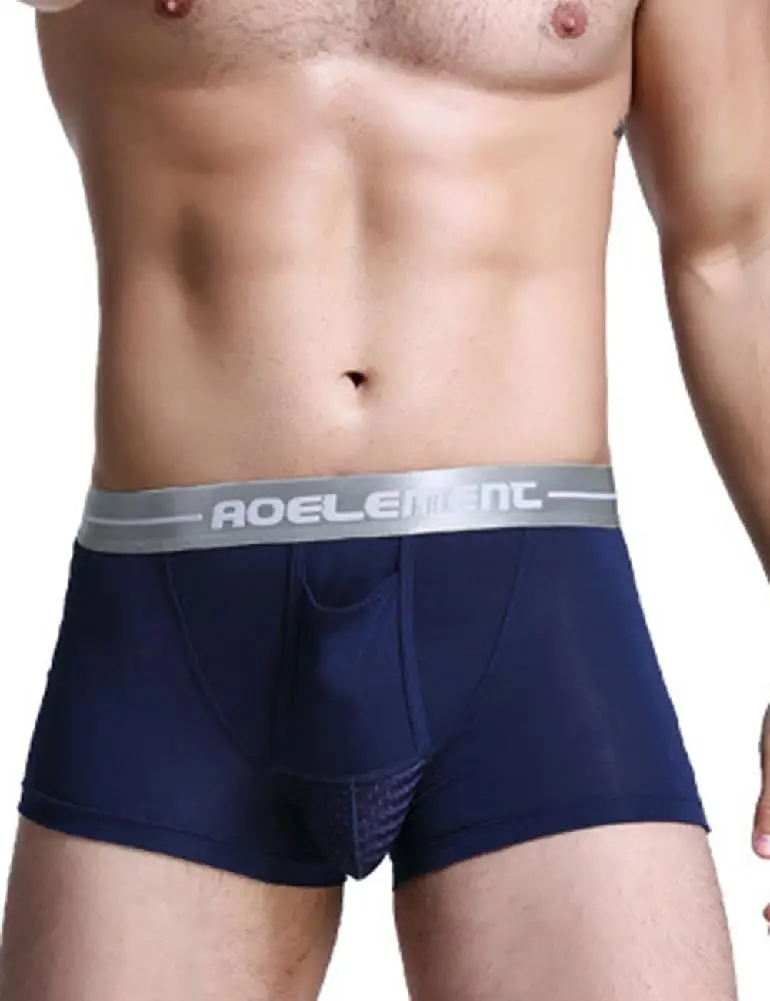 Royal blue HobbyLane мужские Модальные u-дизайн выпуклый пенис мешок нижнее белье мягкое нижнее белье Боксеры - Цвет: Royal blue