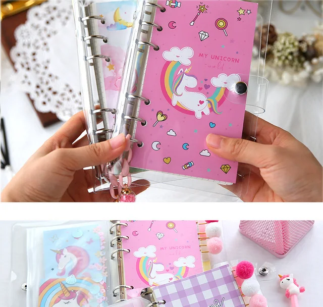 kawaii journal binder activity page account book girl heart coil diary ins  school student removable notebook notepad notebook - AliExpress