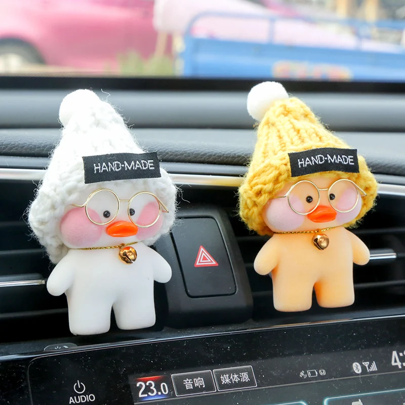 8 см Kawaii LaLafanfan кафе утка игрушка мультфильм милый утка автомобиль Декор животных Куклы Игрушки для девочек подарок на день рождения для детей