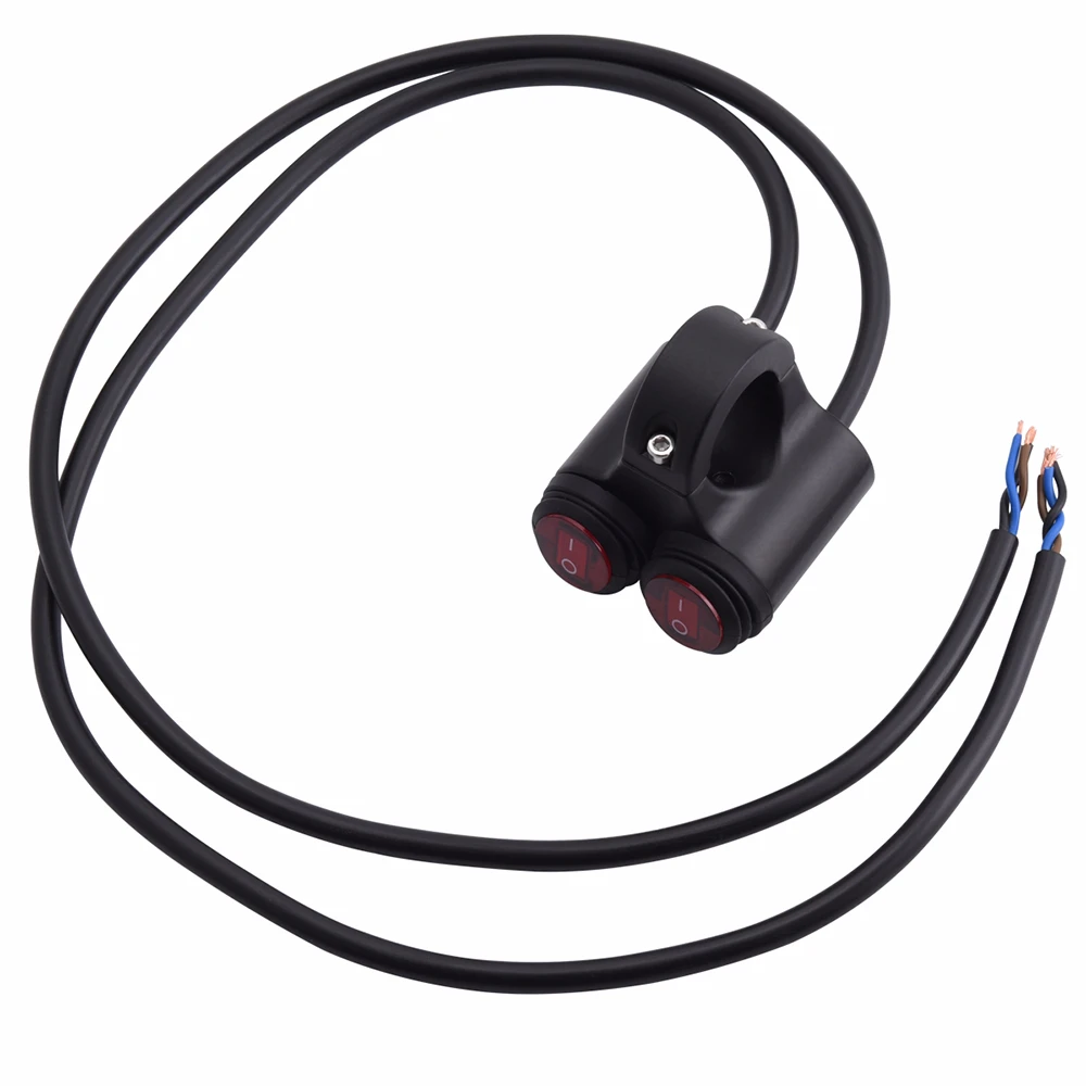 SPEEDWOW 2 Button Motorcycle Switch Handlebar Mount Headlight Turn Signal Fog Lights ON OFF Button Switch Motorcycle Accessories