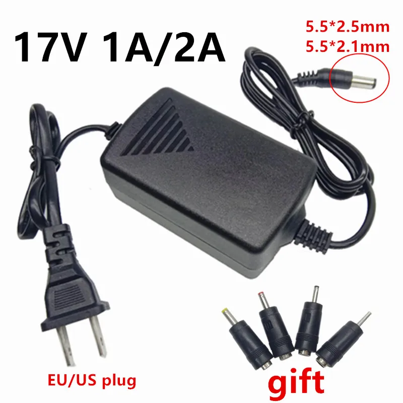 Универсальный адаптер питания 17V1A 17V2A AC DC 17 в 4 шт. 5 5x2 1 мм|Адаптеры AC/DC| |