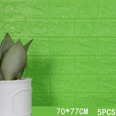 fruit green 70*77 3D наклейки в виде кирпичной стены DIY Пена школа детский сад Настенные обои-покрытие фартук для телевизора дети спальня гостиная украшение - Цвет: fruit green