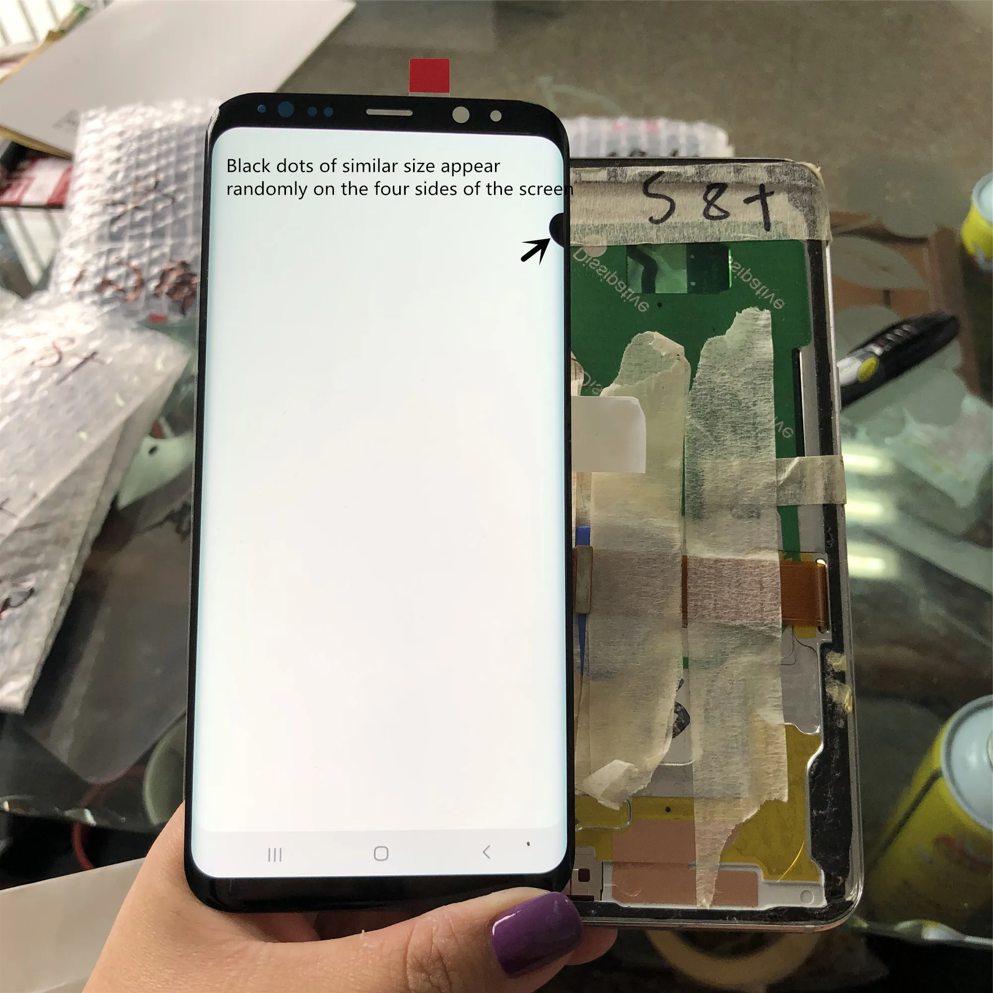 ЖК-дисплей Super Amoled для SAMSUNG Galaxy S8 Plus G955 G955F сменный сенсорный экран с черной точкой