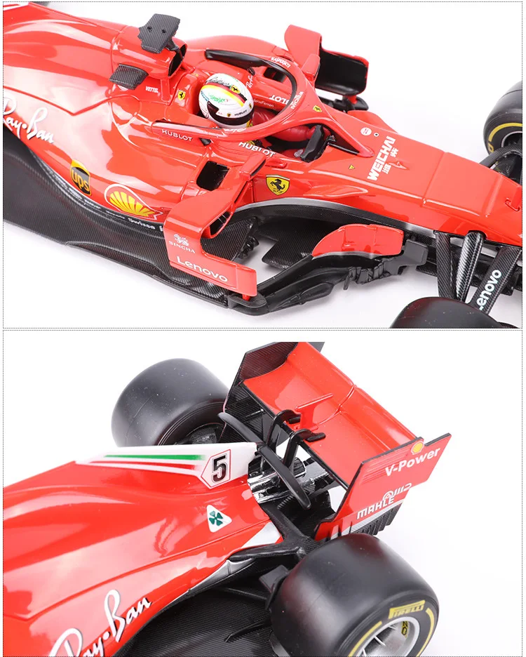 Bimeigao Феррари F1 формулы модель гоночной машины Sf71-h 1: 18 модель сплава модель гоночной машины