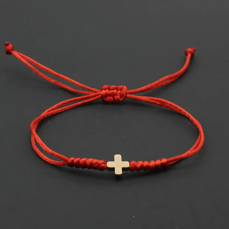 Men Bracelet Lucky Christian Cross Braided Adjustable Rope Chain Bracelets & Bangles Men Women Couple Friendship Jewelry bracelet jewelry,leather bracelets,shell charm bracelets