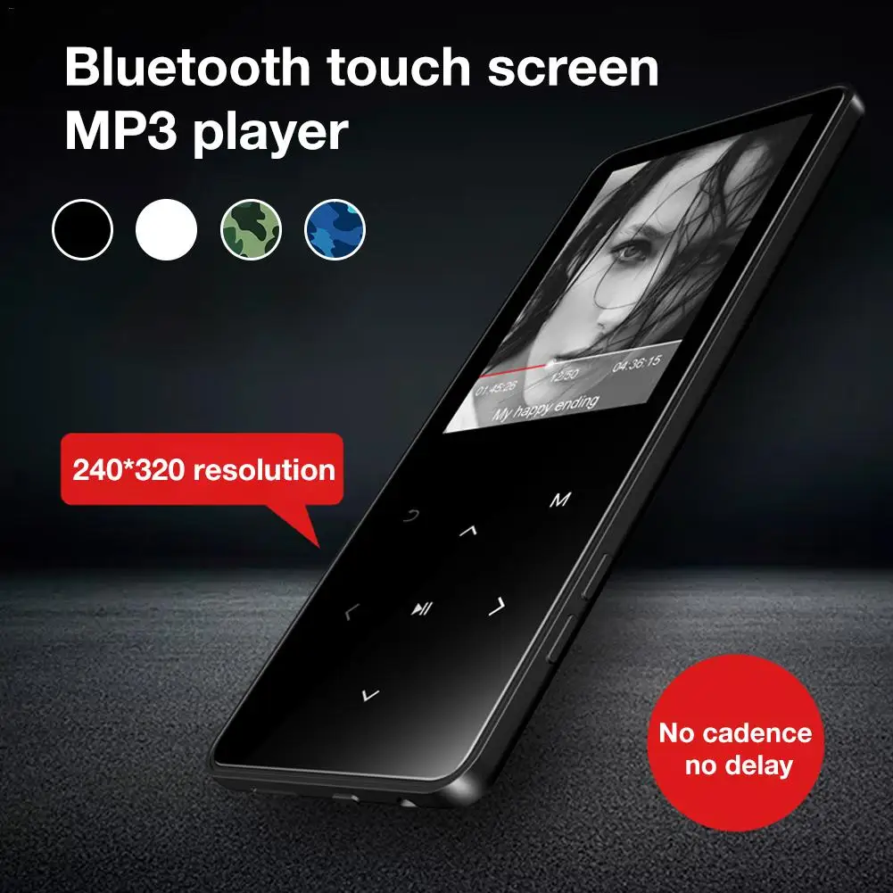 Многофункциональный HIFI неразрушительный Bluetooth Сенсорный экран MP3 плеер портативный тонкий MP5 студенческий английский плеер бег