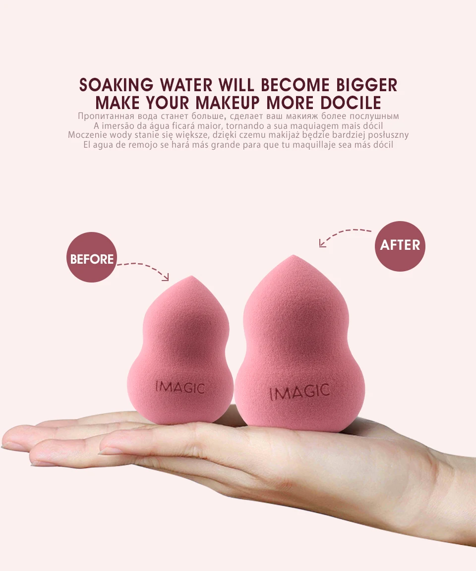 IMAGIC Makeup Foundation спонж для Макияжа Косметический пышный порошок Гладкий косметический спонж для нанесения макияжа