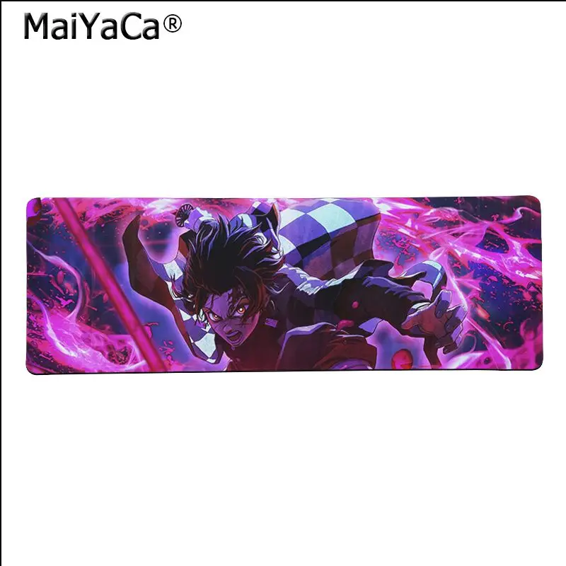 Maiya Top Quality Demon Slayer Kimetsu no Yaiba Beautiful Anime Mouse Mat Free Shipping Large Mouse Pad Keyboards Mat - Цвет: Lock Edge 40X90cm