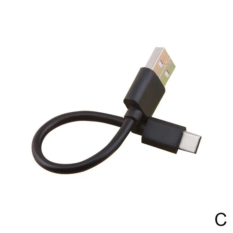 15 см короткий Micro Usb кабель Тип кабель Быстрая зарядка синхронизации данных Usb адаптер для samsung для Xiaomi - Цвет: Black type-c