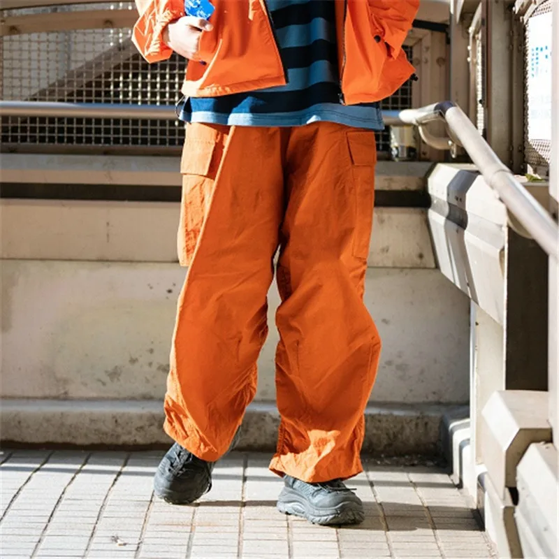 

Wu Airlines 2020 Spring New Style Origional Trend Multi-color Ruching Workwear Pocket Loose-Fit Foot Mouth with Drawstring Casua