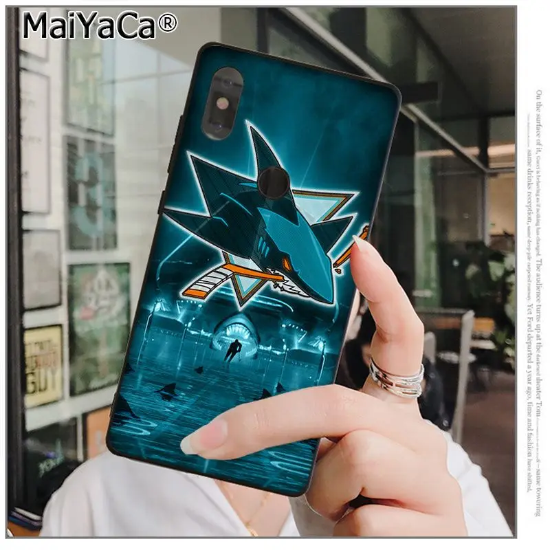 Чехол для телефона MaiYaCa San Jose Sharks высокого качества для xiaomi mi 6 8 se note2 3 mi x2 redmi 5 5plus note 4 5 5