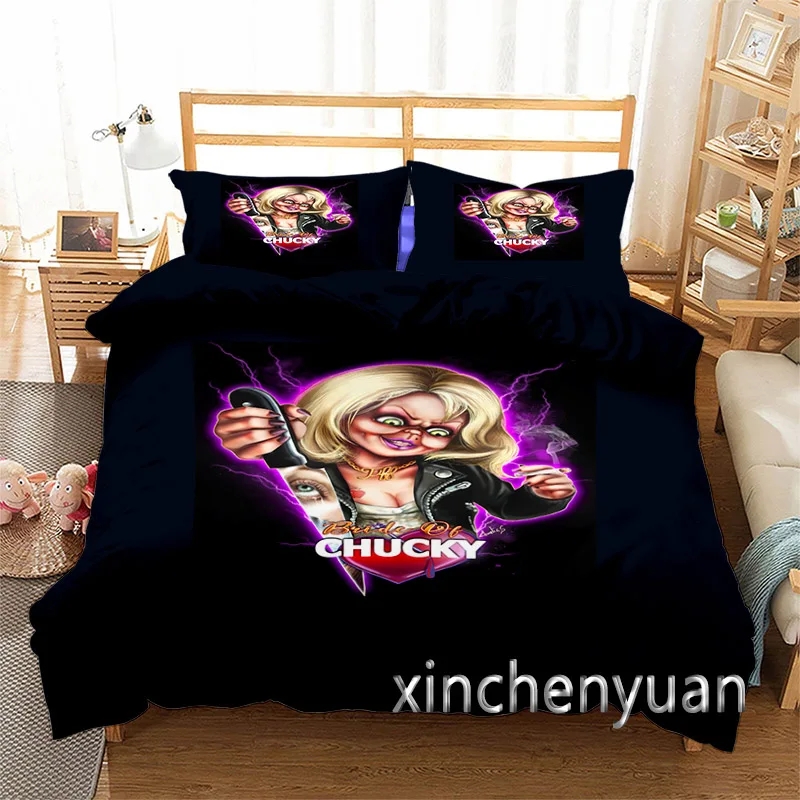 Chucky-Impresso Duvet Cover Set, Filme de Terror,