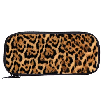 

Soft Material Leopard Print School Stationery Pencil Bag For Boy And Girl Student Purse Children Pencil Box
