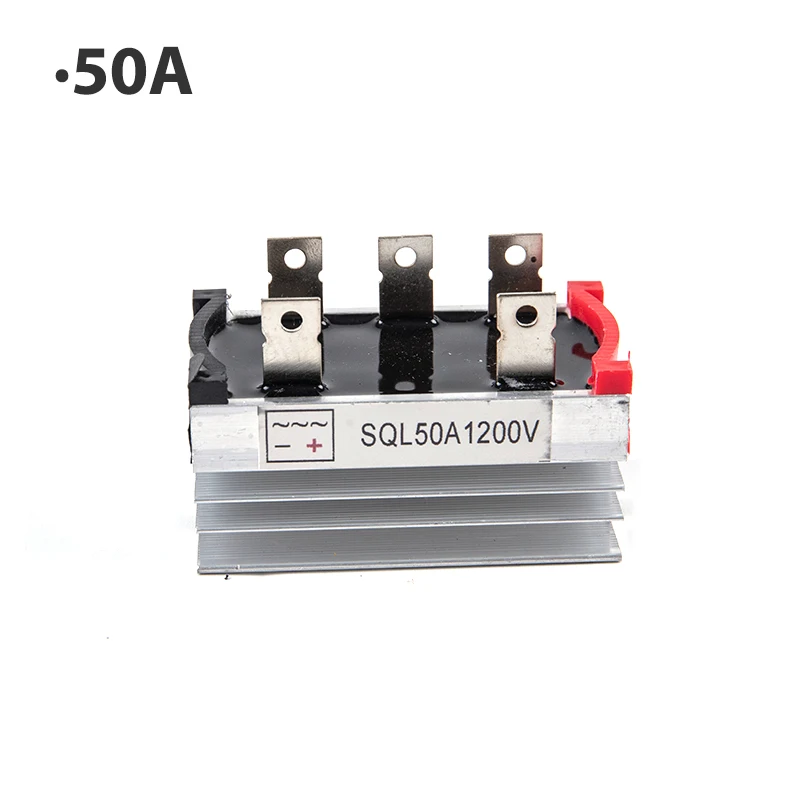 Lot De 2 Redresseurs De Pont Triphasé 50A 1200V - Avec Dissipateur Thermique En Aluminium - Pour Conversion CA/CC