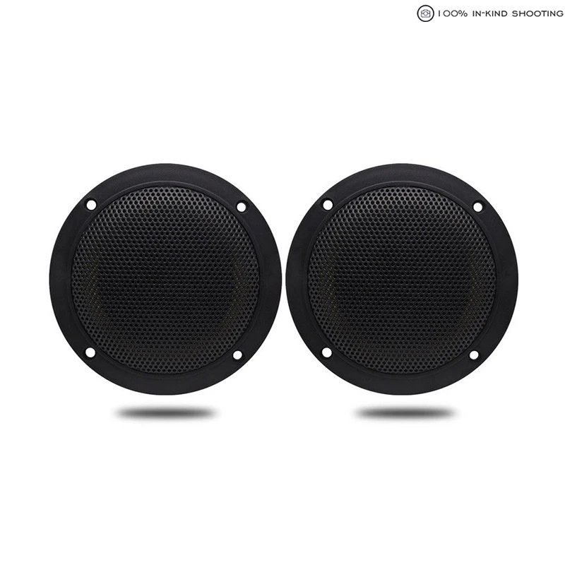 1 Pair 120Watts 4 inch Marine Speakers Waterproof Outdoor Boat Music Speakers Black For ATV UTV SPA Golf Cart Yacht Motorcycle