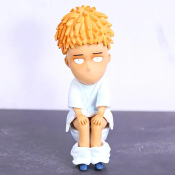 

One Punch Man Saitama Sensei Sitting on The Toilet PVC Figure Collectible Model Toy