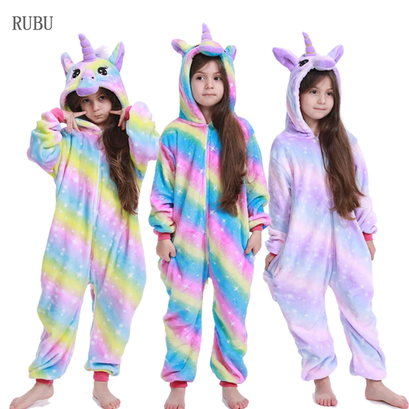 Kuguurumi Onesie/Детские пижамы, пижамы с единорогом для мальчиков и девочек, пижамы с животными, детская одежда для сна для подростков, Комбинезоны для детей 4, 6, 8, 10, 12 лет