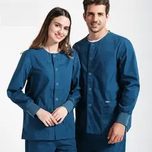 Унисекс медицинская Униформа доктор весна/лето с длинными рукавами наборы скрабов медсестры униформа салон красоты стоматологическая клиника рабочая одежда набор