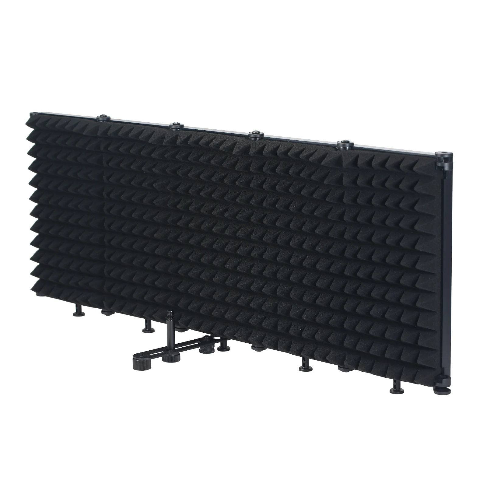 Professional Microphone Isolation Shield 5Panel Foldable Wind Screen for Recording Studio Foldable High-Density Absorbing Sponge headset with mic