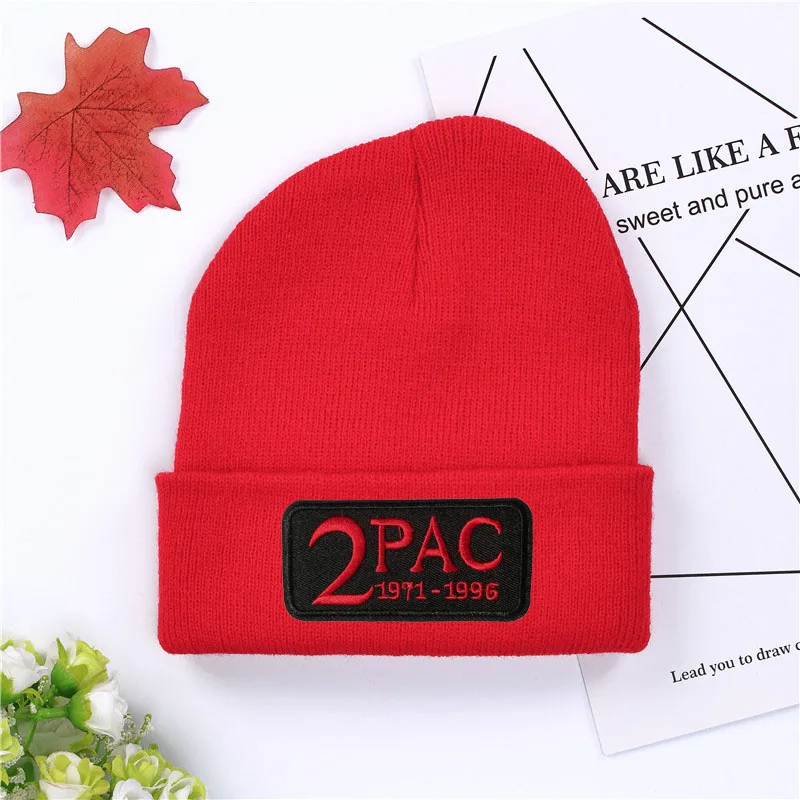 Tupac 2pac, зимняя шапка, одноцветная, хип-хоп, вязанная шапка, унисекс, шапки, зимняя уличная шапка