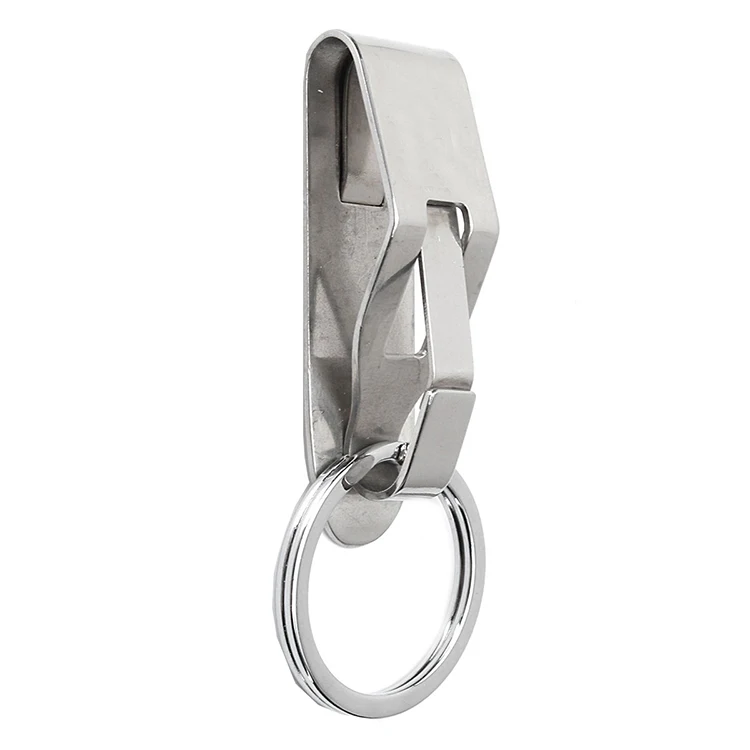 Keychain Carabiner Silver Buckle Car Keychain Belt Hook Outdoor Tool Hanger Hook Tactical Holder Bottle EDC Water