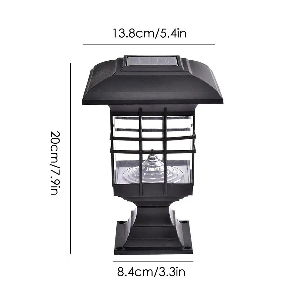 Waterproof Landscape Garden Solar Light LED Outdoor Post Deck Cap Column Fence Landscape Lamp Night Security Decor Solar Lamp